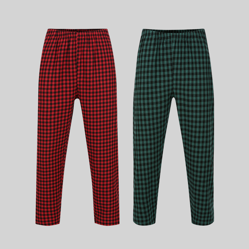 블록체크 9부바지