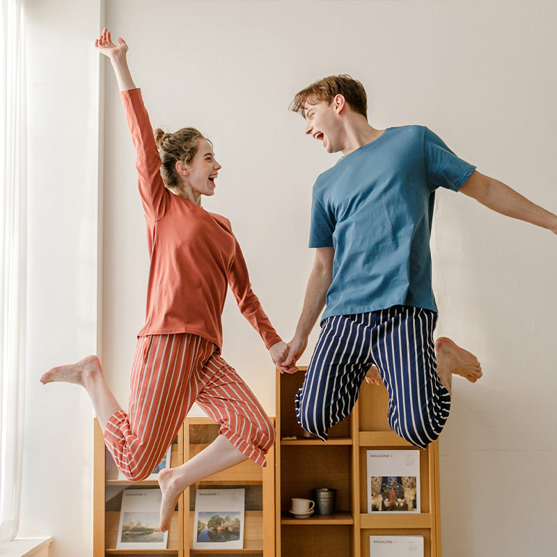 모달 스판 스트라이프 바지